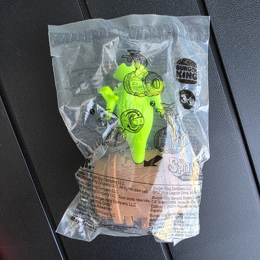 Burger King SpongeBob SquarePants Flying Dutchman Toy Kids Green Glow In Dark